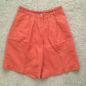 Linen high waisted shorts